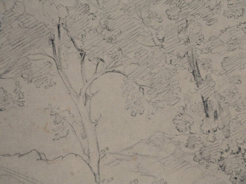 Camille COROT : La forêt en Italie, Lithographie signée