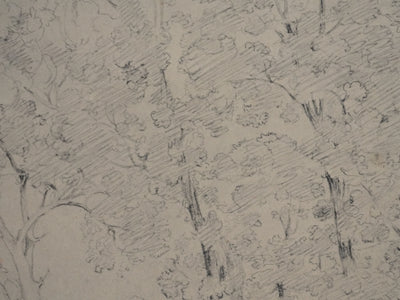 Camille COROT : La forêt en Italie, Lithographie signée