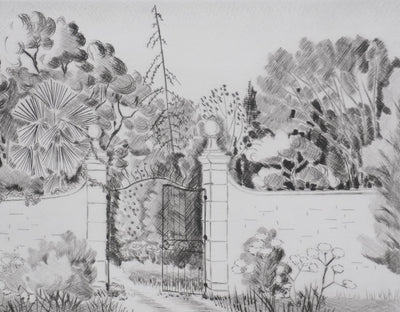 Camille COMBE : Le domaine, Gravure originale signée