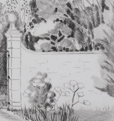 Camille COMBE : Le domaine, Gravure originale signée