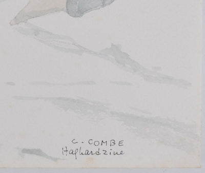 Camille COMBE : Le village des neiges, Aquarelle originale (photo de détail 3) - Crédit photo : Galerie Art.Paris