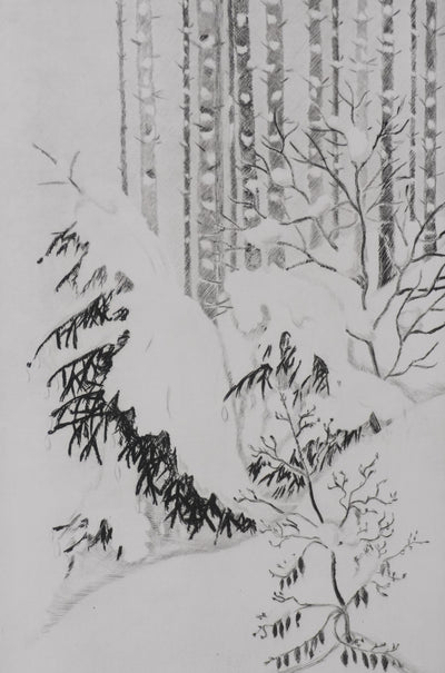 Camille COMBE : Vers la forêt, Gravure originale signée