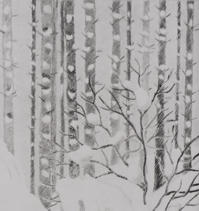 Camille COMBE : Vers la forêt, Gravure originale signée