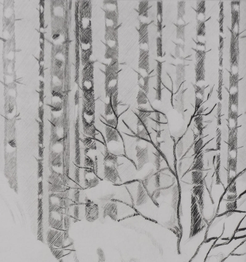 Camille COMBE : Vers la forêt, Gravure originale signée