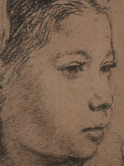Edgar DEGAS : La jeune fille au ruban, Lithographie signée