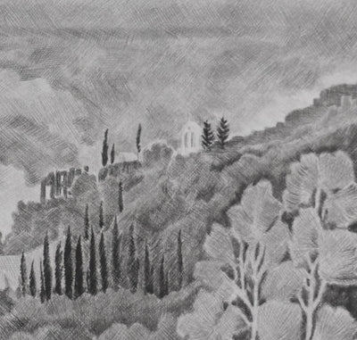 Camille COMBE : Le domaine mystérieux, Gravure originale signée