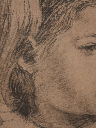 Edgar DEGAS : La jeune fille au ruban, Lithographie signée