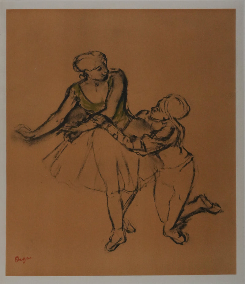 Edgar DEGAS : Le ballet avec Pierrot, Lithographie signée