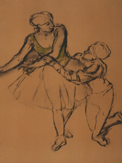 Edgar DEGAS : Le ballet avec Pierrot, Lithographie signée