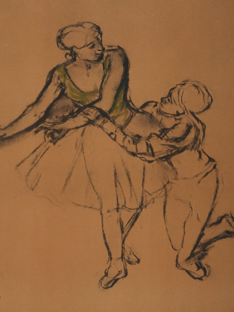 Edgar DEGAS : Le ballet avec Pierrot, Lithographie signée
