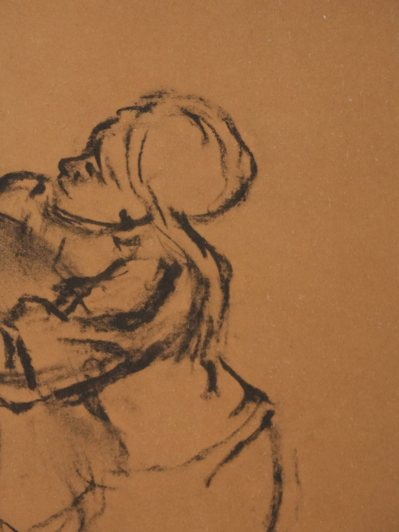 Edgar DEGAS : Le ballet avec Pierrot, Lithographie signée