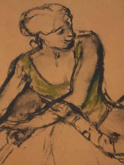 Edgar DEGAS : Le ballet avec Pierrot, Lithographie signée