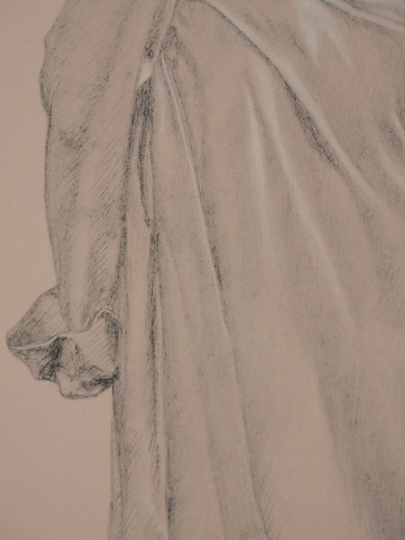 Eugène DELACROIX : Jeune homme au chapeau, Lithographie