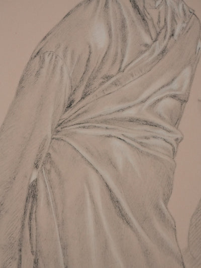 Eugène DELACROIX : Jeune homme au chapeau, Lithographie