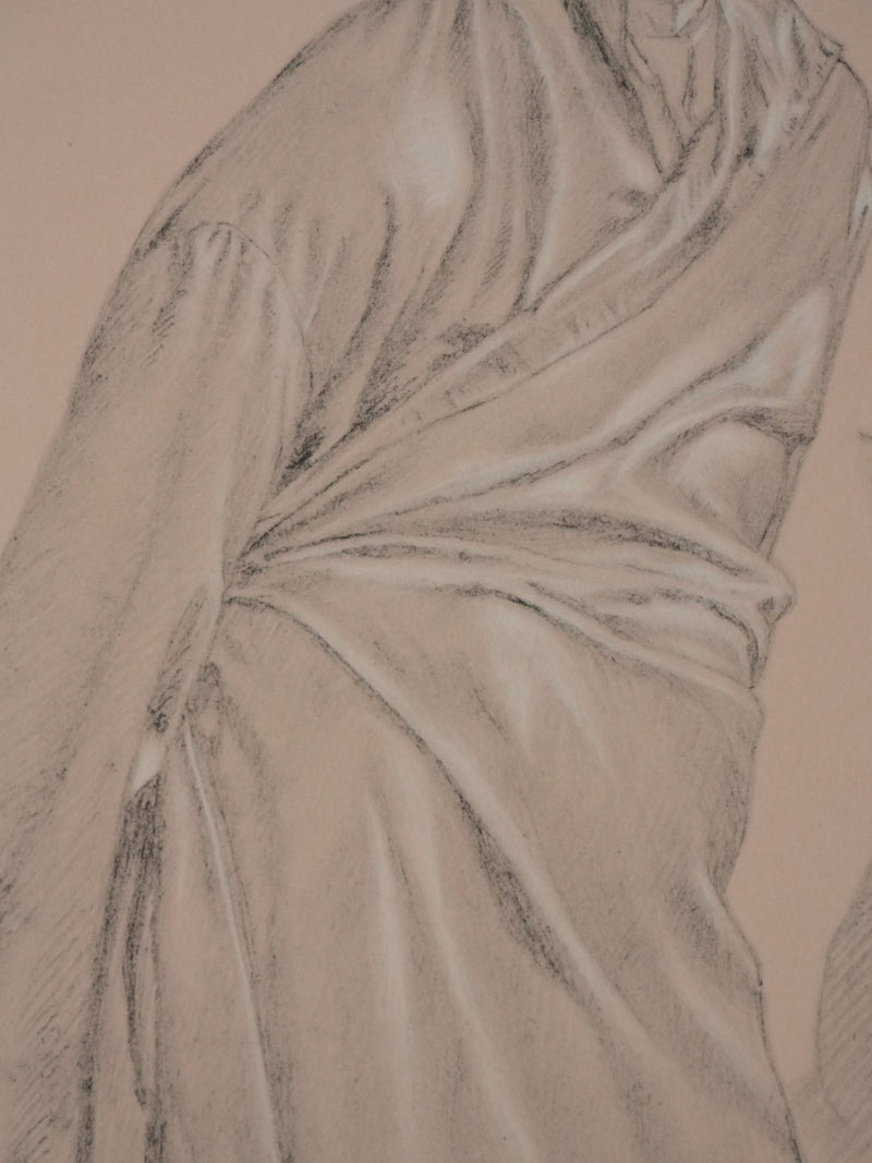 Eugène DELACROIX : Jeune homme au chapeau, Lithographie