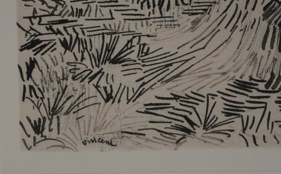 Vincent VAN GOGH : Champs en moisson, Lithographie signée