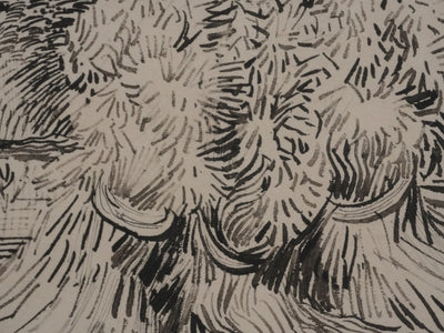 Vincent VAN GOGH : Champs en moisson, Lithographie signée