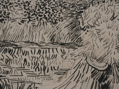 Vincent VAN GOGH : Champs en moisson, Lithographie signée