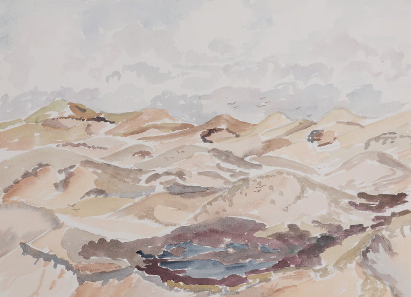 Camille COMBE : Où nichent les oiseaux, Aquarelle originale signée