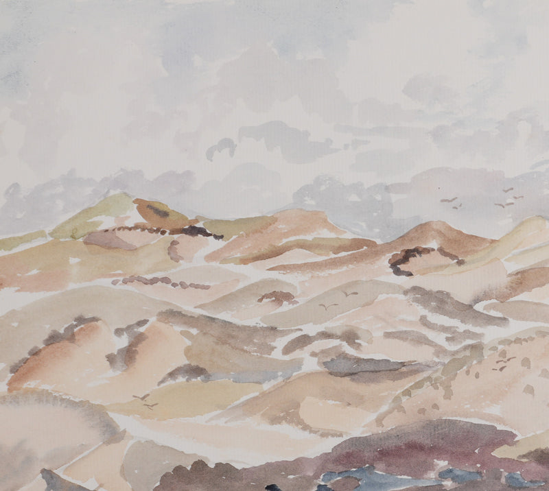 Camille COMBE : Où nichent les oiseaux, Aquarelle originale signée