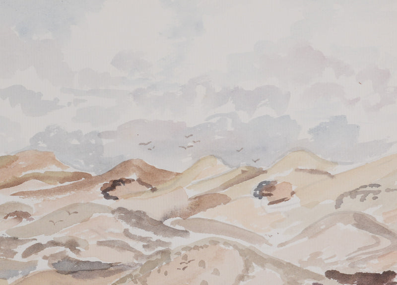 Camille COMBE : Où nichent les oiseaux, Aquarelle originale signée