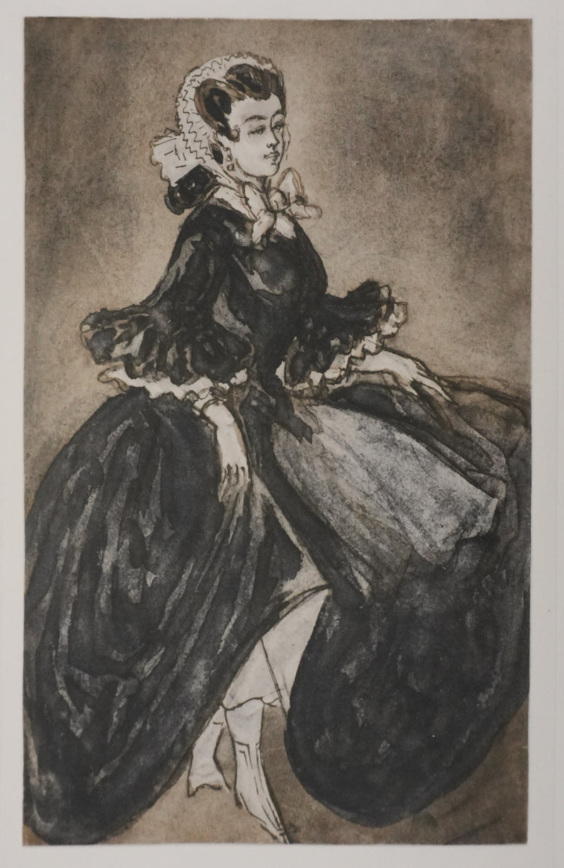 Constantin GUYS : Robe de soirée, Lithographie