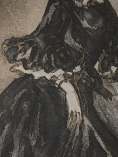 Constantin GUYS : Robe de soirée, Lithographie