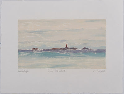 Camille COMBE : Vers Tromso, Monotype original signé