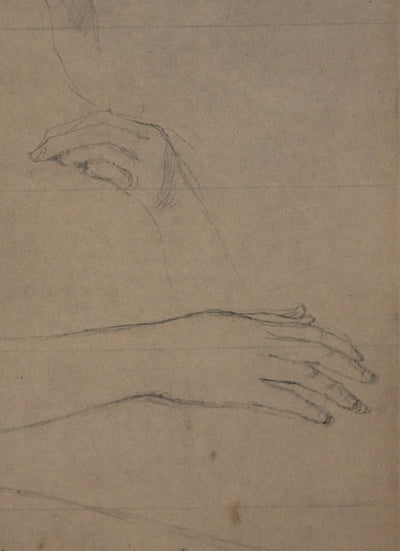 Jean-Auguste-Dominique INGRES : Etude de nu, Lithographie signée