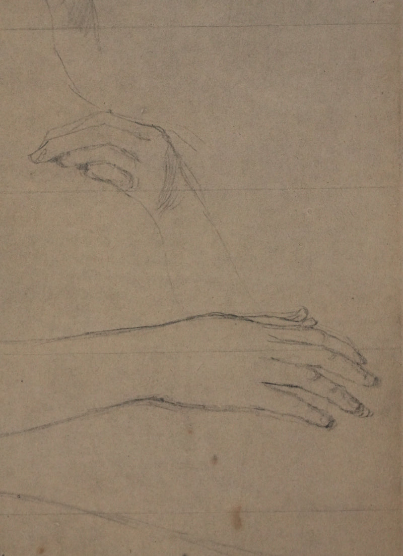 Jean-Auguste-Dominique INGRES : Etude de nu, Lithographie signée