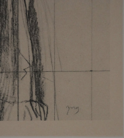 Jean-Auguste-Dominique INGRES : Portrait de la vicomtesse Louise d'Haussonville, Lithographie