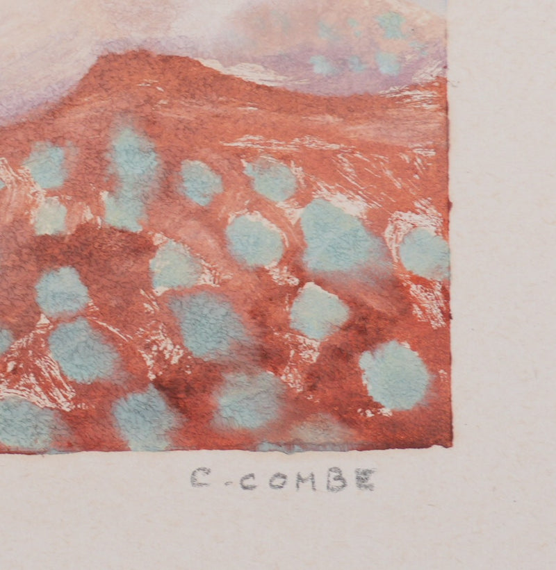 Camille COMBE : Castille, Monotype original signé