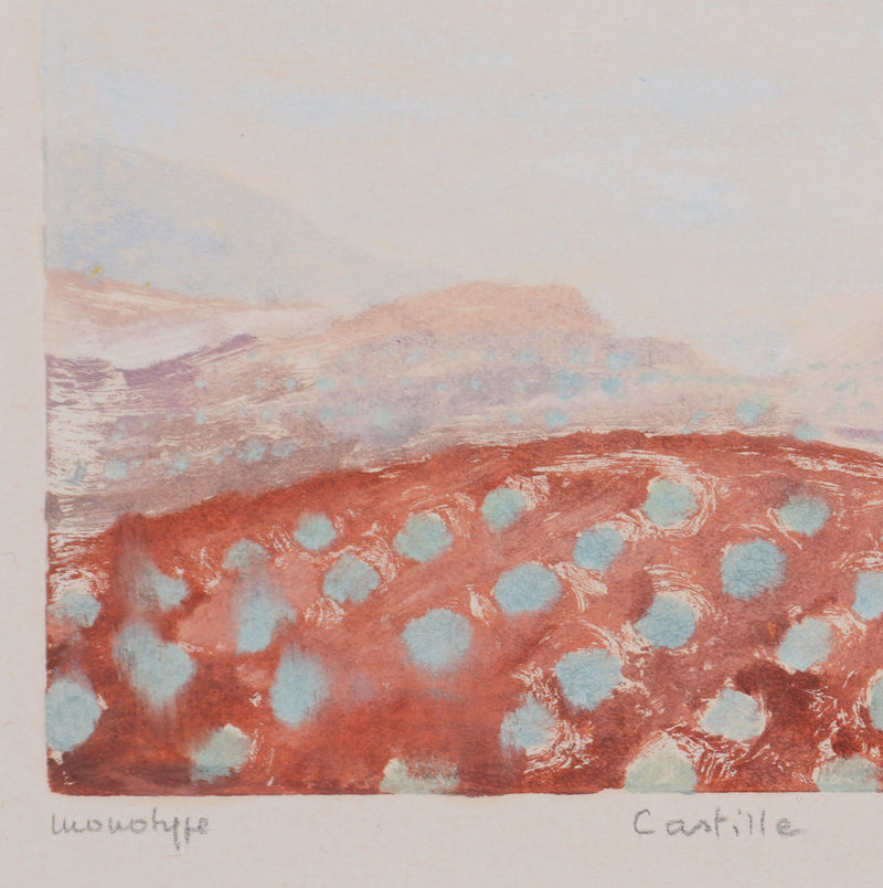 Camille COMBE : Castille, Monotype original signé