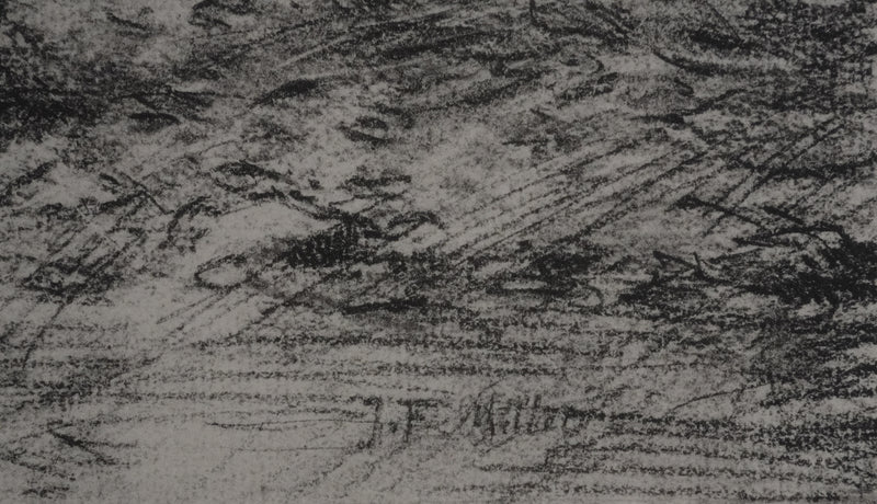 Jean-François MILLET : Paysan réparant sa faux, Lithographie signée