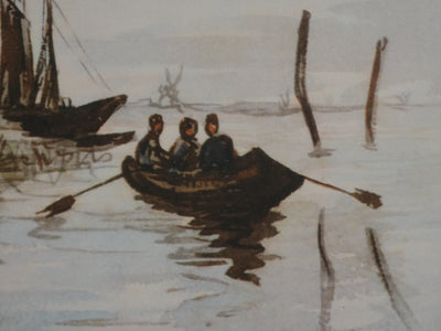 Claude MONET : Le moulin à vent près d'Amsterdam, Lithographie signée