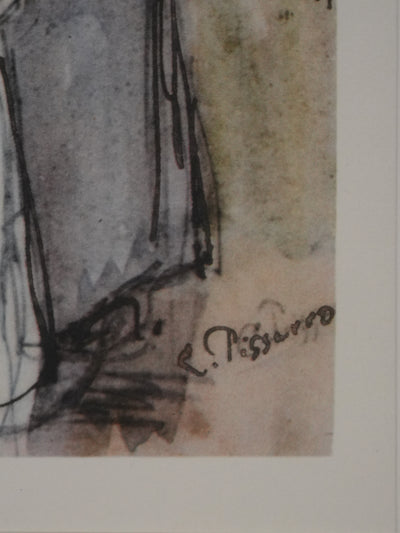 Camille PISSARRO : La toilette de la jeune fille, Lithographie signée