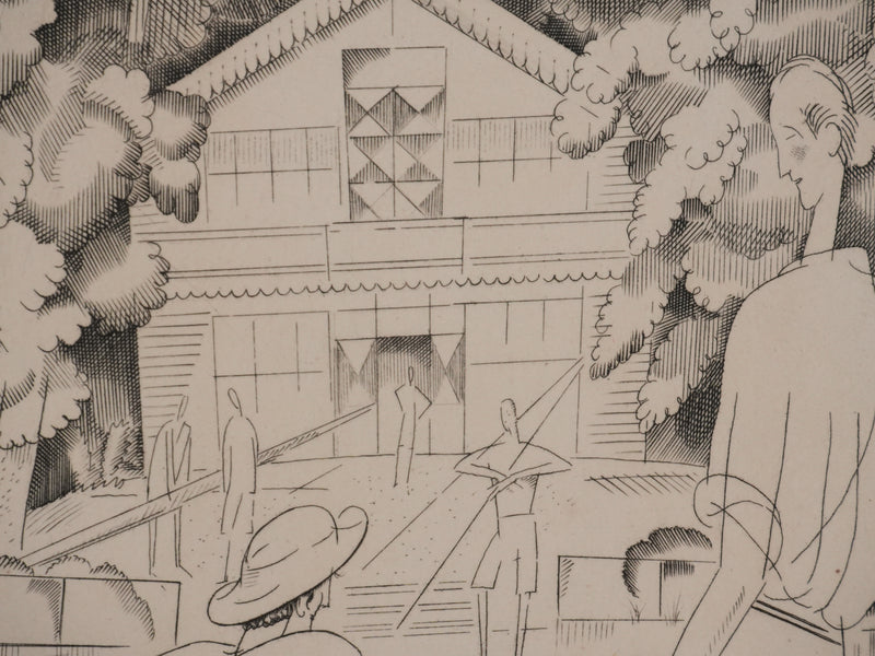 Jean-Émile LABOUREUR : Sur la Marne, Gravure originale signée