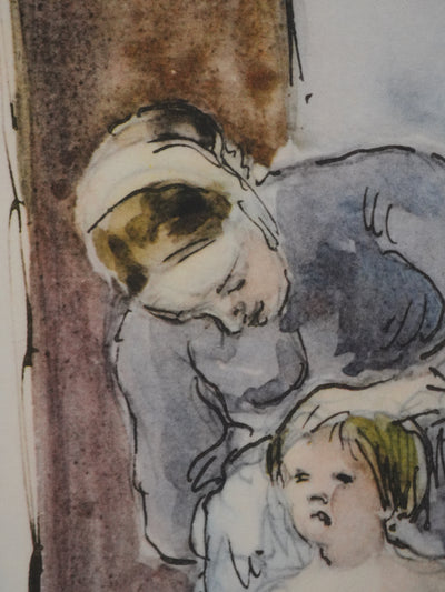 Camille PISSARRO : La toilette de la jeune fille, Lithographie signée