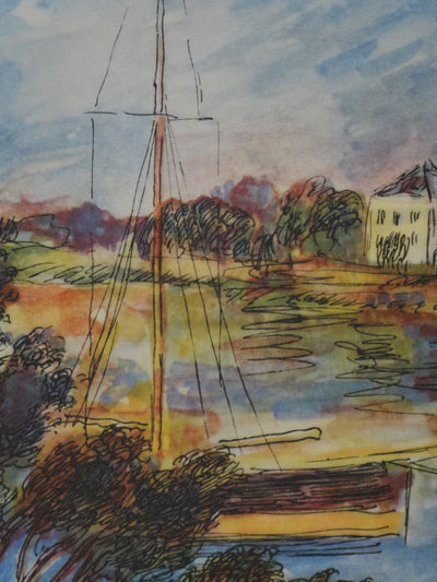 Pierre-Auguste RENOIR : Le lac d'Avray, Lithographie