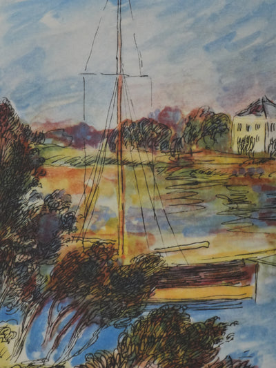 Pierre-Auguste RENOIR : Le lac d'Avray, Lithographie