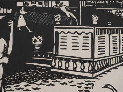 Jean-Émile LABOUREUR : Sur la Tamise, Gravure originale signée