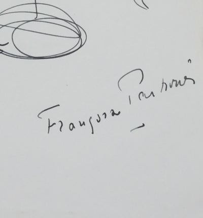 Françoise PARTURIER : L'arbre illustré, Autographe et dessin original signé