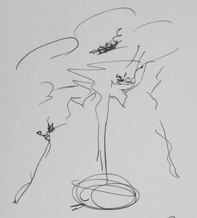 Françoise PARTURIER : L'arbre illustré, Autographe et dessin original signé