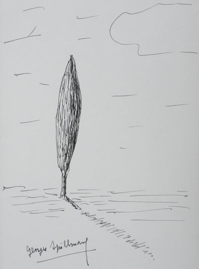Georges SPILLMANN : L'arbre illustré, Autographe et dessin original signé