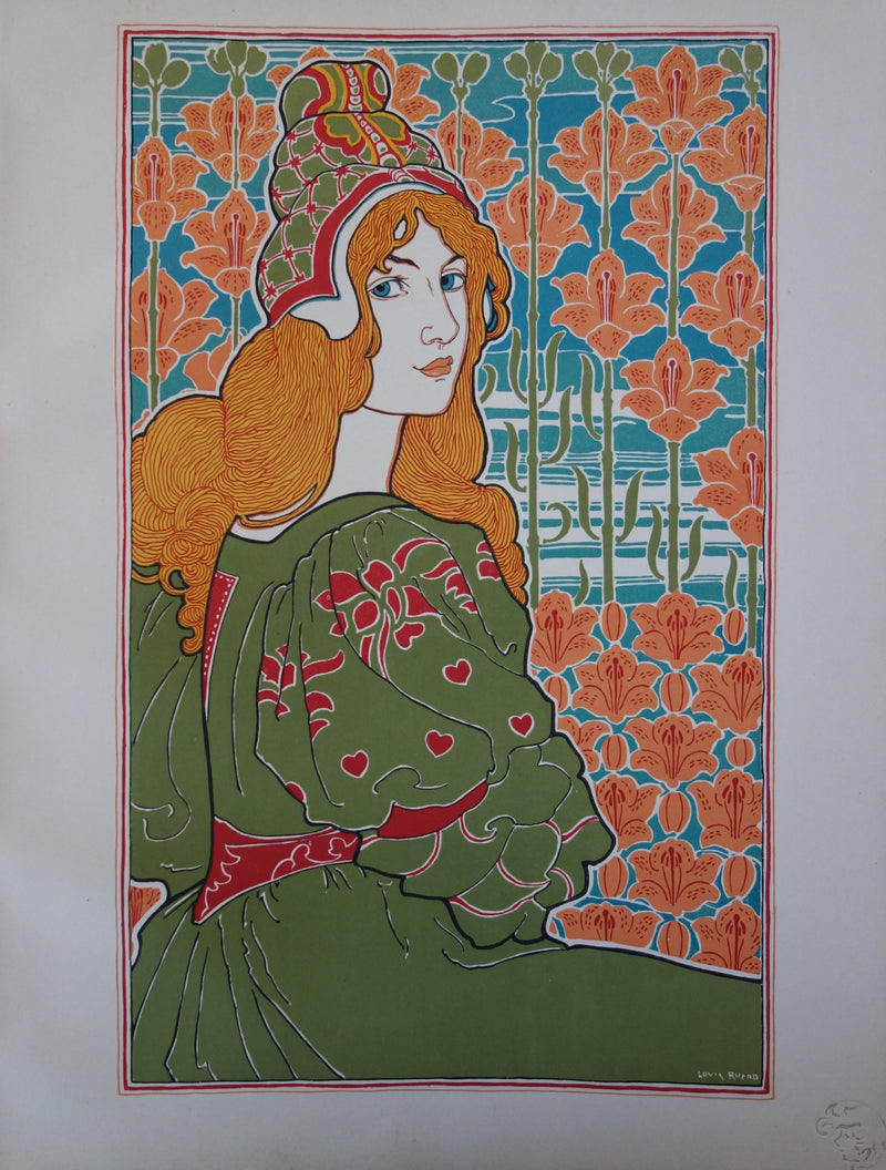 Louis John RHEAD : Jane, Lithographie originale signée