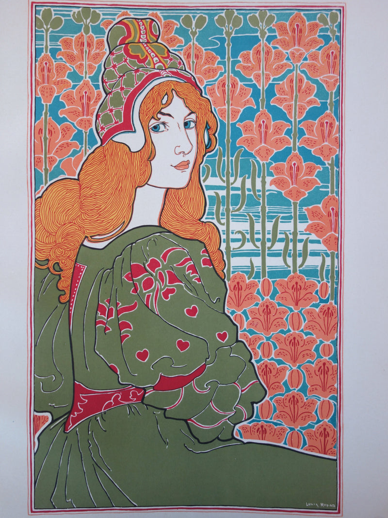 Louis John RHEAD : Jane, Lithographie originale signée