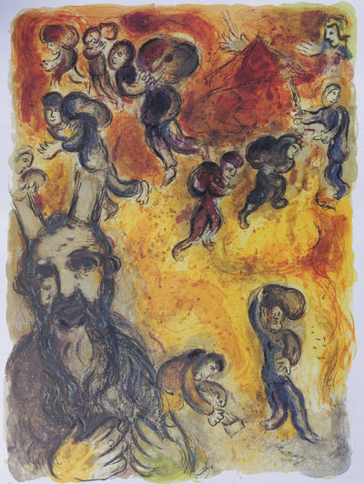 Marc CHAGALL : Moïse et l'exode, Lithographie originale (vue générale) - Crédit photo : Galerie Art.Paris