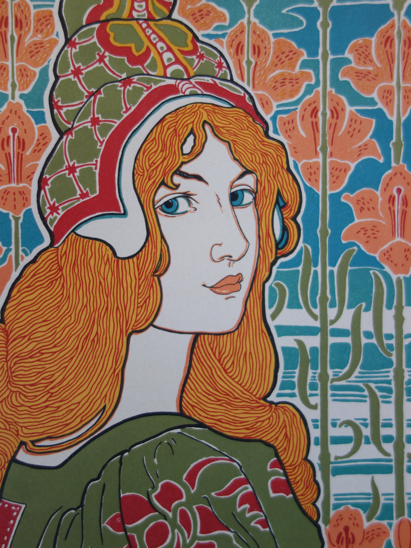 Louis John RHEAD : Jane, Lithographie originale signée