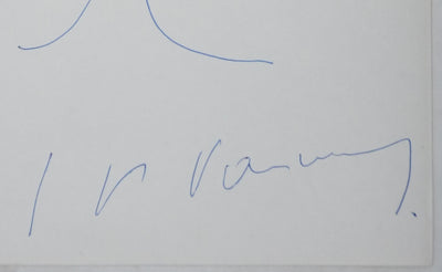 Louis PAUWELS : Un arbre solitaire, Autographe et dessin original signé