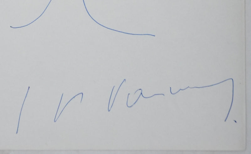 Louis PAUWELS : Un arbre solitaire, Autographe et dessin original signé